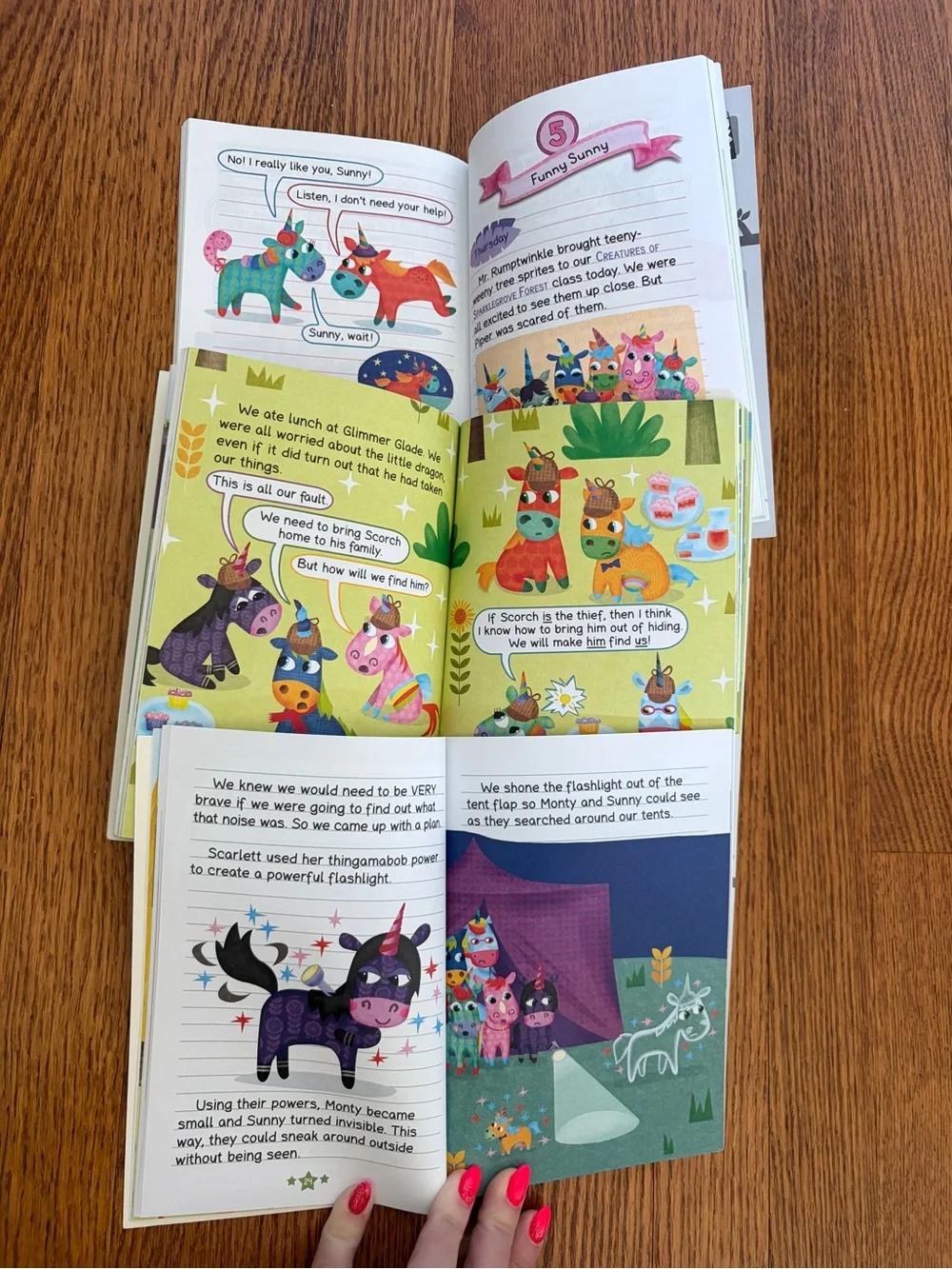 Scholastic Unicorn Diaries book set - pink, green, yellow, orange, purple, blue